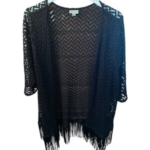 Crochet Sweater with Fringe Plus Size 26W